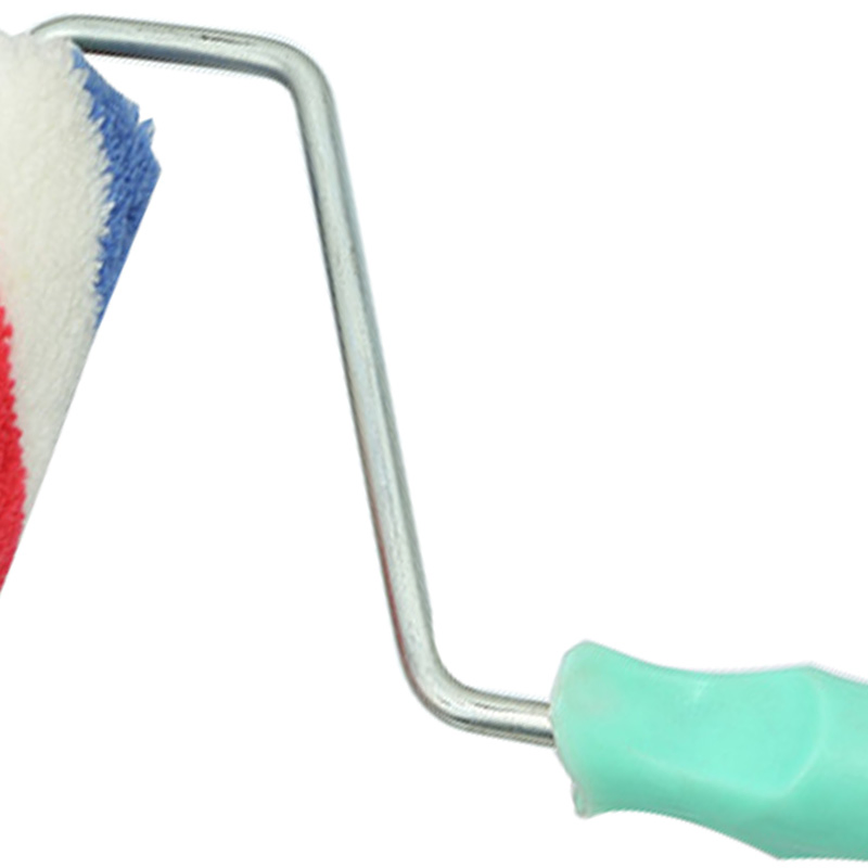 Good Quality Hand Tools Attractive Wide Blue and Red Stripes Paint Roller Brush