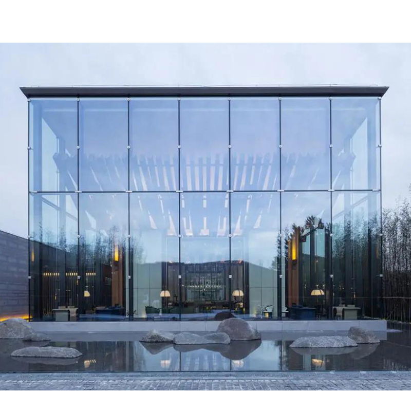 Modern Design Aluminum Invisible Glass Curtain Wall with Sound Insulation Function