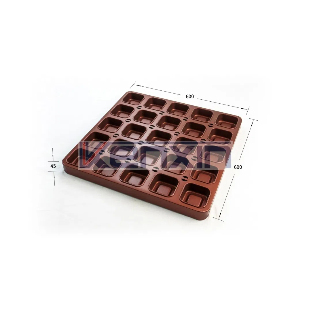 Форма для квадратных тарталеток Rapid Heat, 25 ячеек