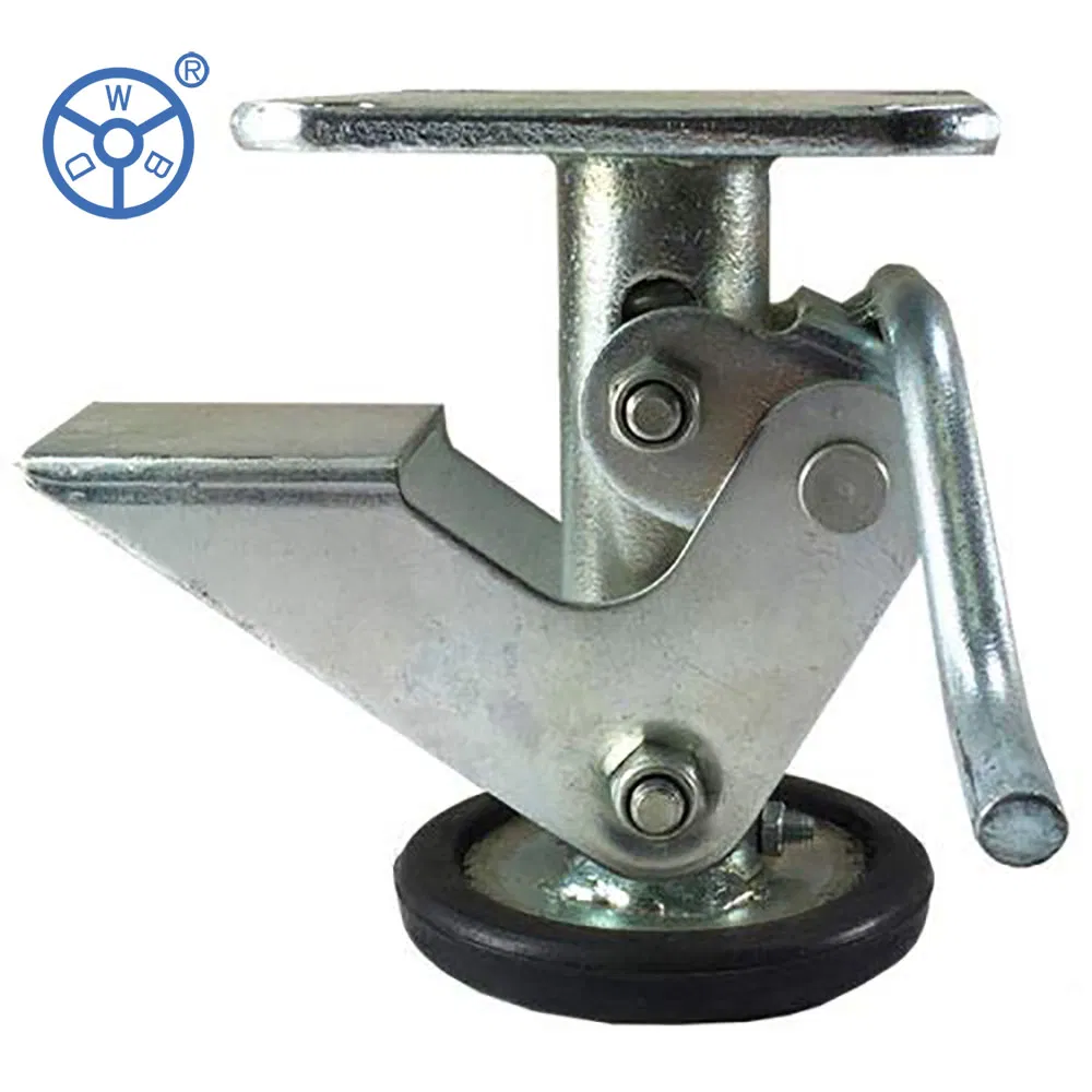 Wbd 4/5/6/8 Inch Stopper Black Saddle Parts Cart Brake Kick Bar Floor Lock for Hand Trolley Casters Jack Wheel
