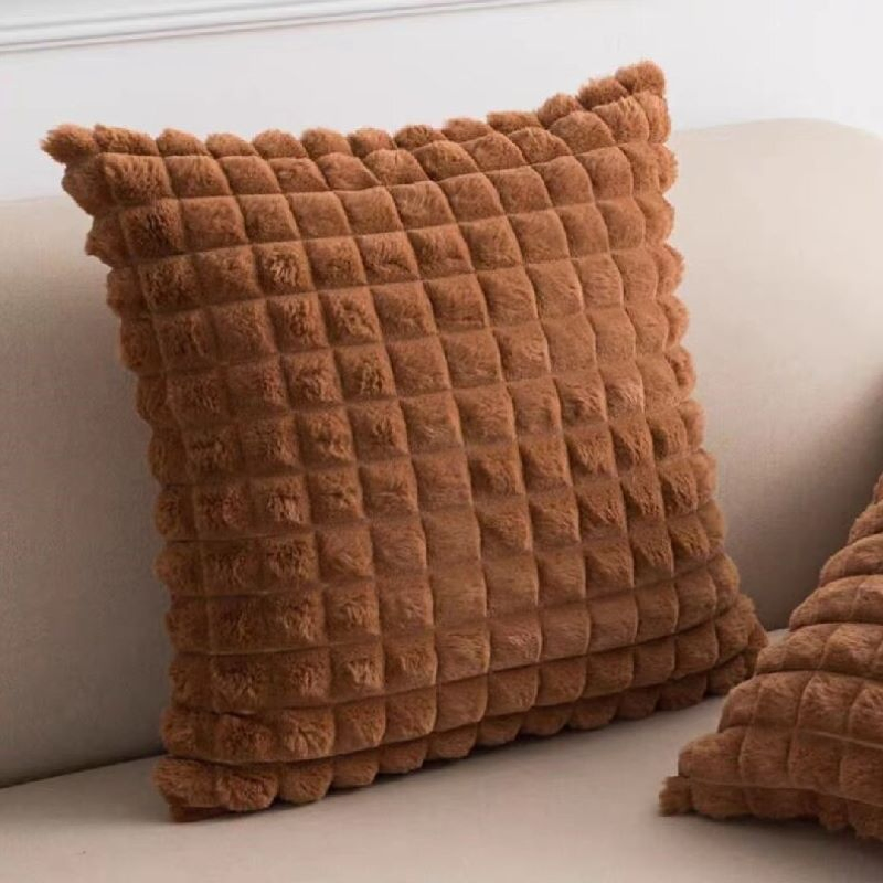Polyester Cutting Faux Rabbit Fur Cushion of Pilloww Seat Throw Wholesale Cover