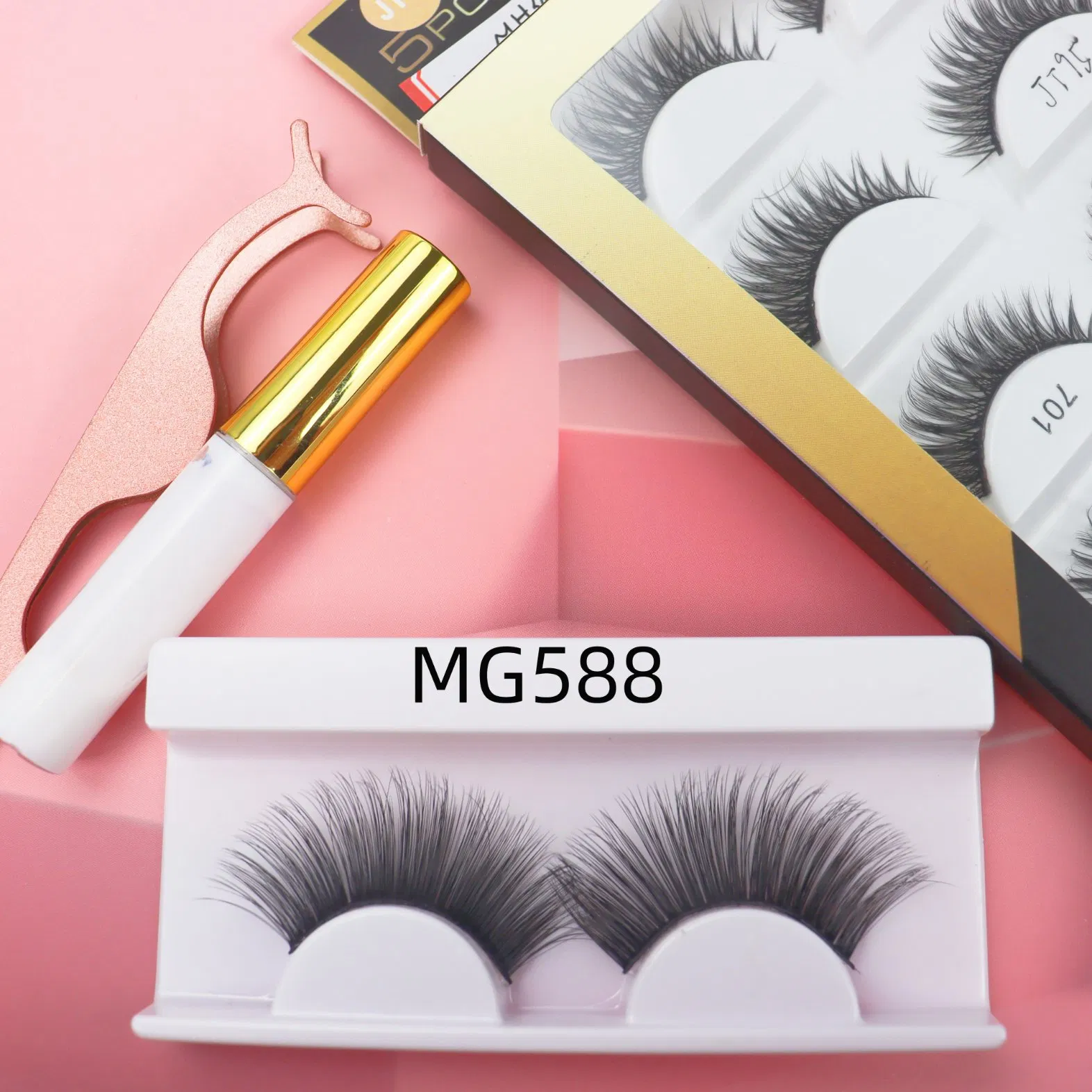 Lightweight Faux Mink Eyelash Extension Reusable 3D Lashes for Hooded Eyes False Eyelashes with Wholesale Price