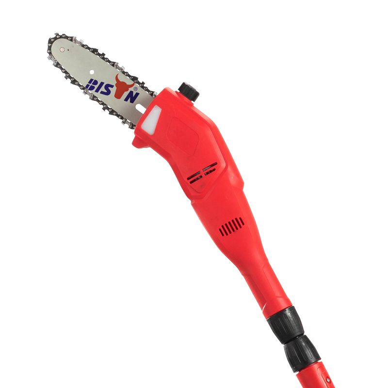 Bison Best Rechargeable Battery Pole Telescopic Pruner Pole Trimmer Chain Saw for Cutting Tree