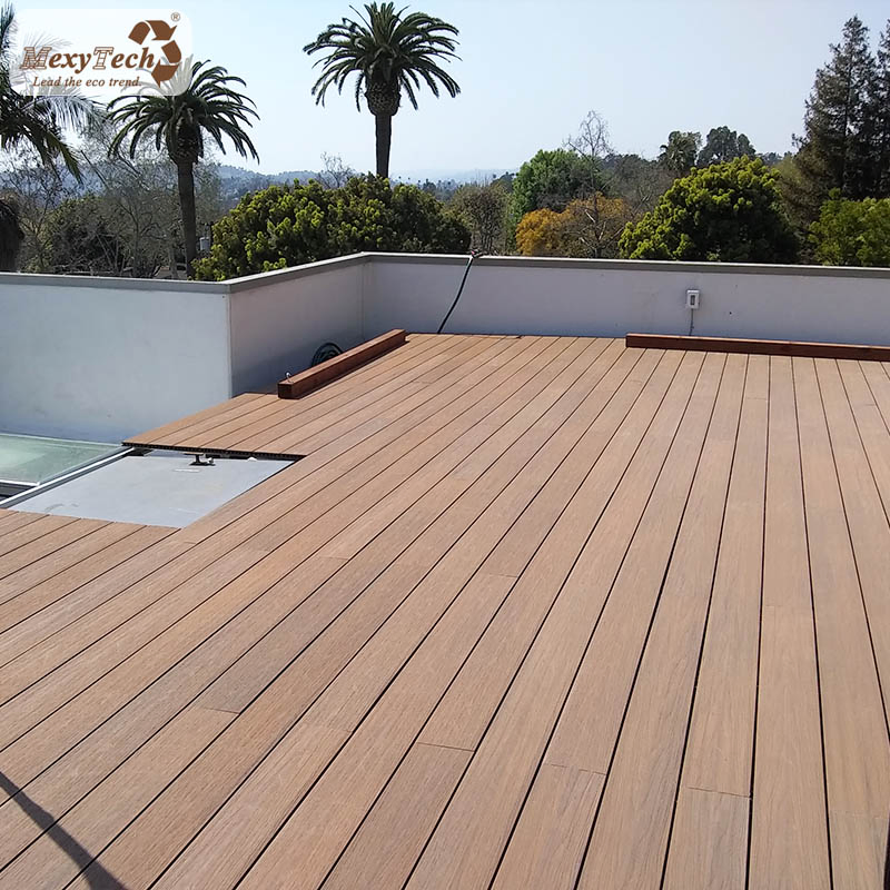 Extruded Anti-Slip Color Mix WPC Decking for Outdoor