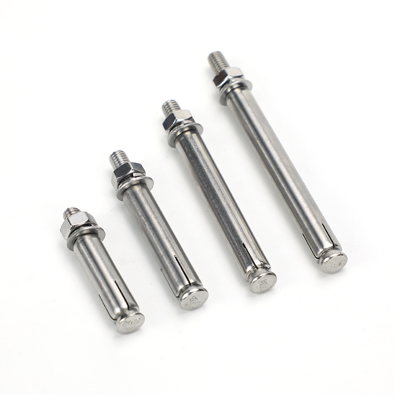 Carbon Steel Concrete Expansion Screw Through Fix Bolts Hex Nut Sleeve Anchor Bolt with Flange Nut
