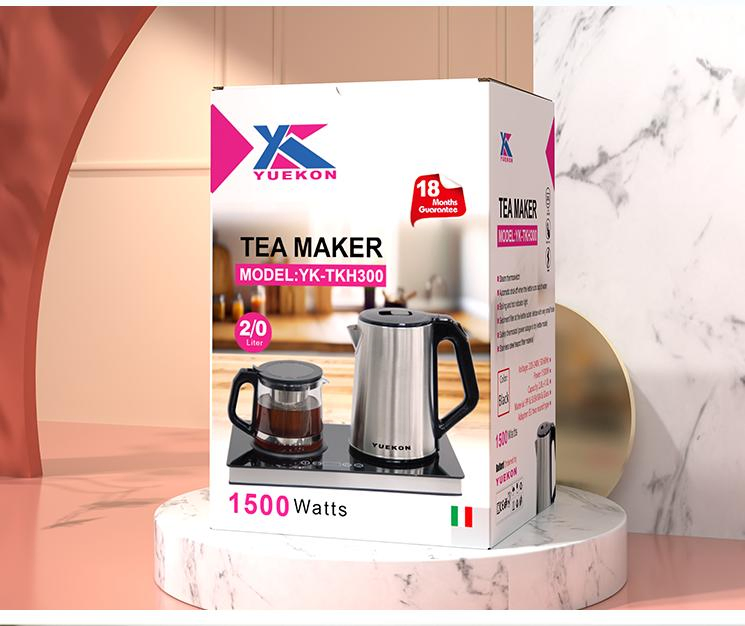 Smart Home Appliances Middle East Market Electric Turkish Tea Maker Tea Pot Machine with Temperature Control Tray Set