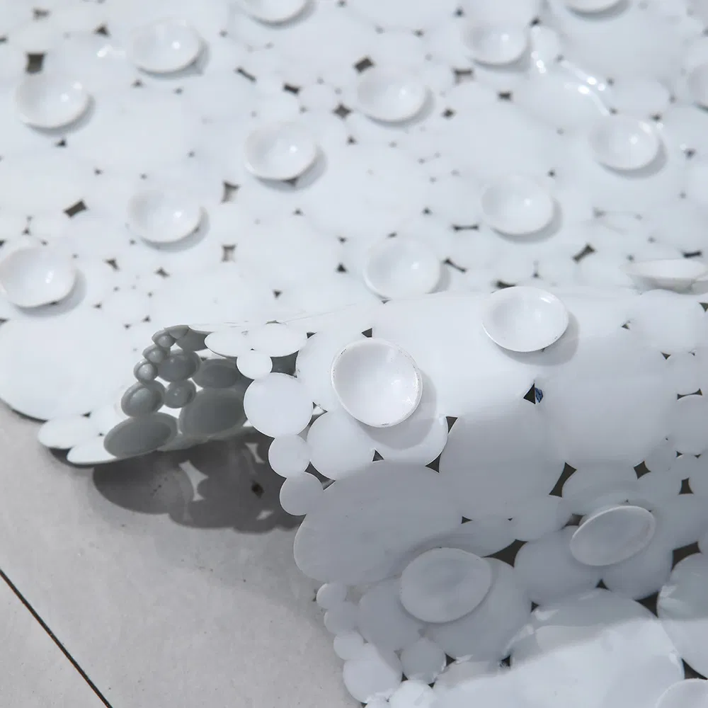 Snow Mountain Anti-Slip Suction Bathroom Mat Customized Pattern Waterproof PVC Bath Mat