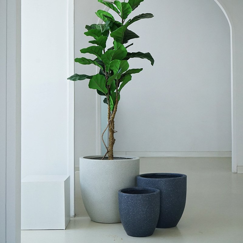 Modern Design Large Size Glass Fiber Cocncrete Planter Pot for Decor