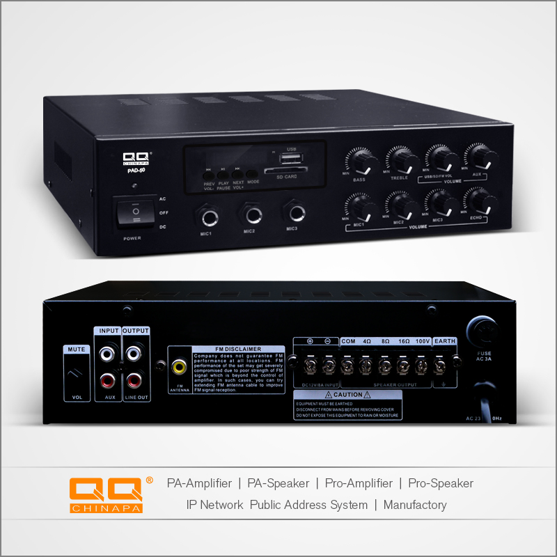 Pad-50 Pre-Amplifier 12V Serise 50W Car Amplifier AC/DC 12V/24V PA Gain Amplifier