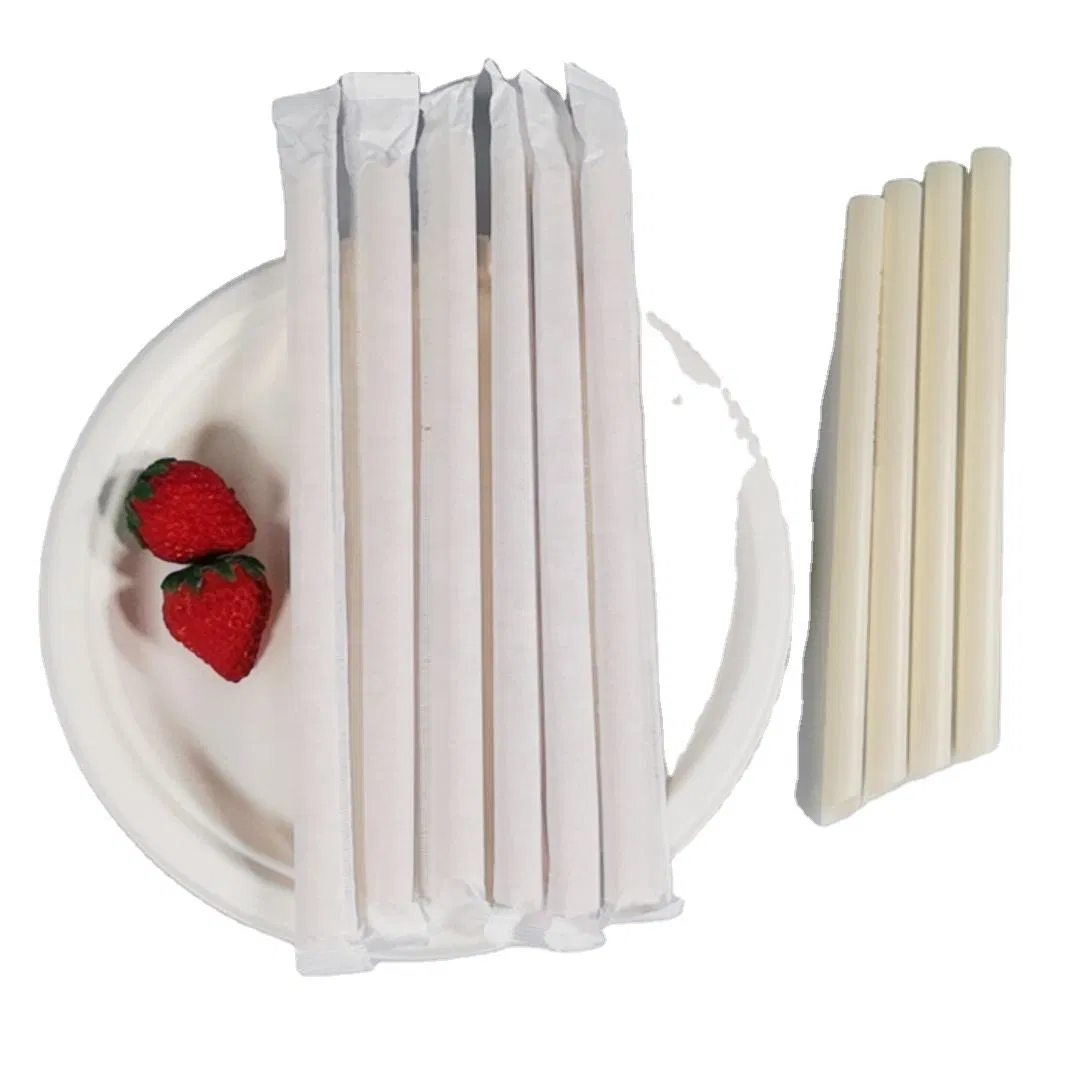 Ecolife Hot Sale Compostable Biodegradable Ecological Sugarcane Coffee Grounds Straws Sugarcane Bagasse Paper Pulp Straws