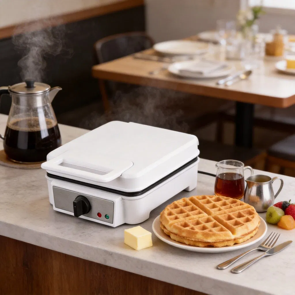 750W Effortless 4-Slice Belgian Waffle Maker for Delicious Mornings Ub-828f