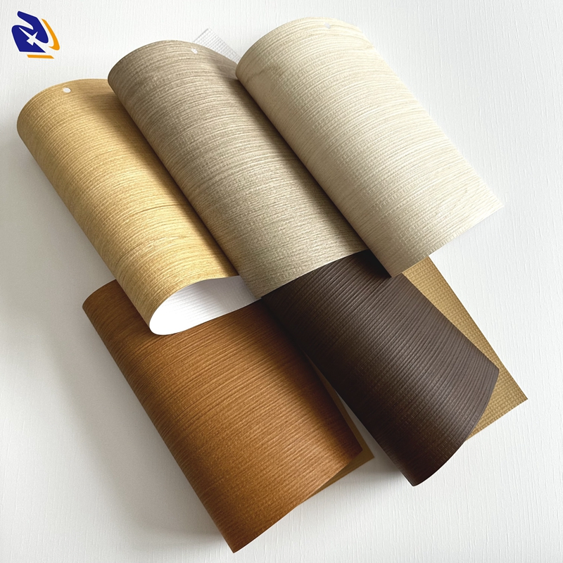 Wooden Texture Film Embossed Decorative PVC Film for Furniture WPC Door