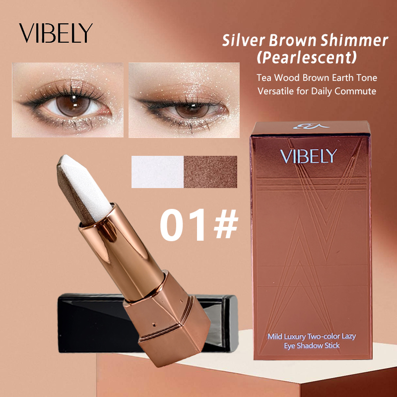 Wholesale Two Color Eyeshadow Stick Glitter Shimmer Highlighter Eye Shadow Stick