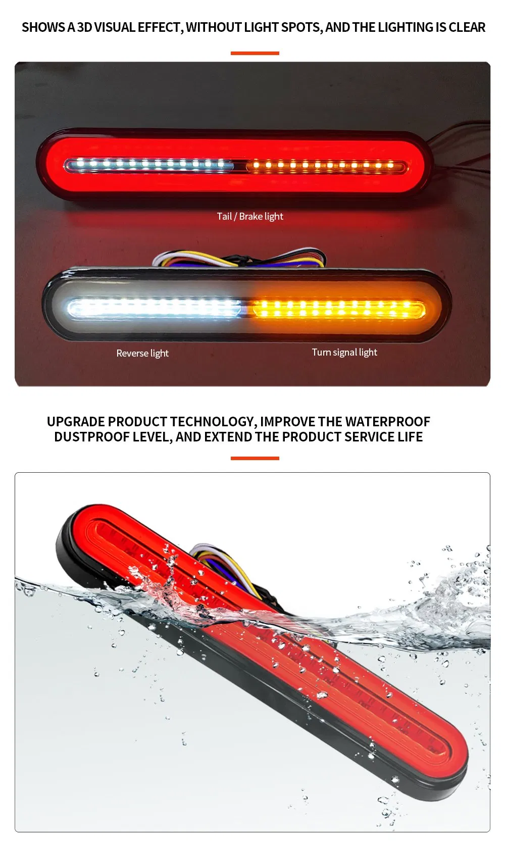 Светодиодный задний фонарь Jofi с неоновым кольцом для грузовиков