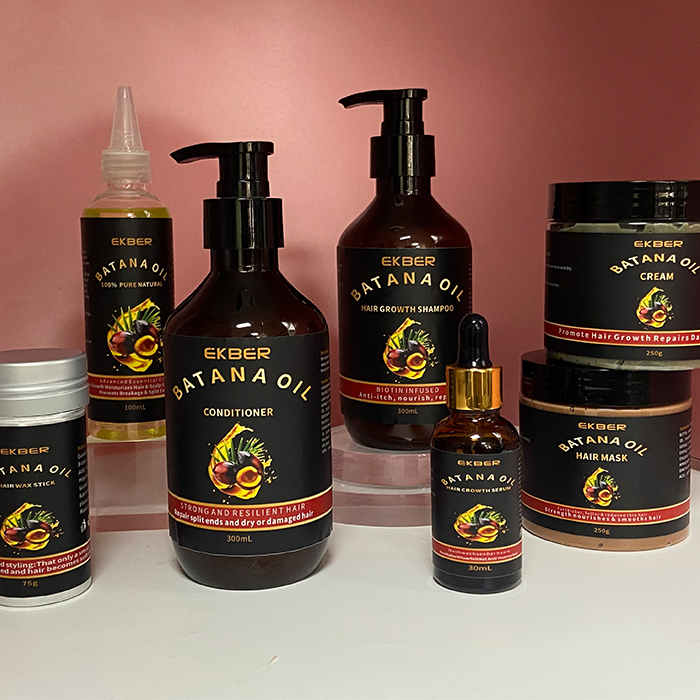 Custom Organic Batana Oil Hair Mask Shampoo Conditioner Promote Hair Growth Moisturizing Repair Damaged Batana Oil Hair Care Set