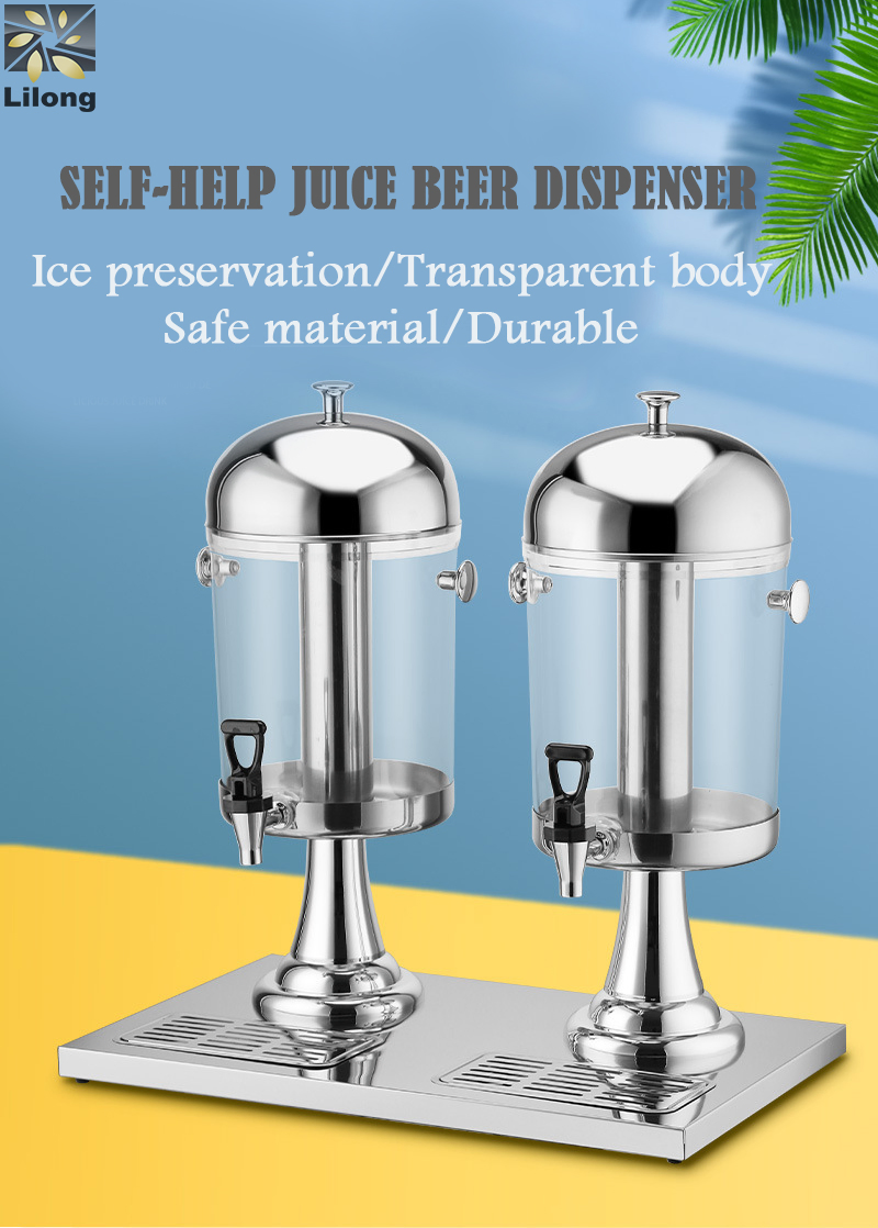 Hotel Cafeteria Party Events Night Club Cooler Beer Wine Buffet Cold Gold Juice Machine Juicer Liquor Beverage Dispenser for Sale