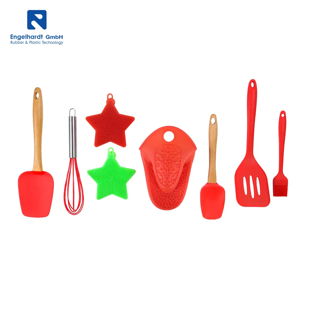 10" Egg Kitchen Tools Non-Stick Silicone Manual Egg Whisk Kitchenware for Baking