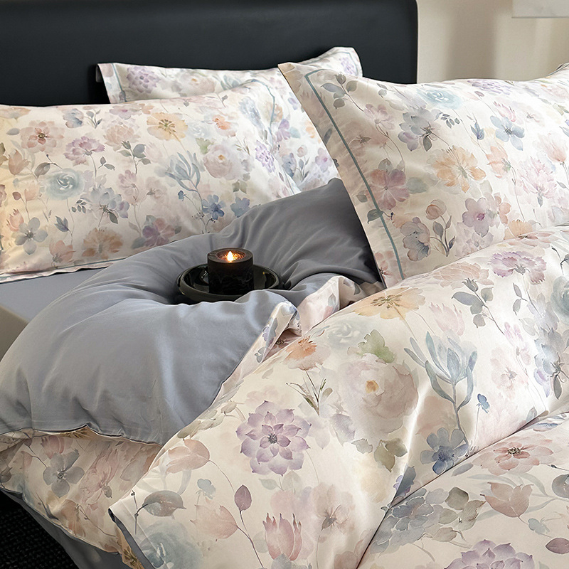 Wholesale Luxury Soft Breathable 100% Organic Cotton Fiber Bed Linen Bedding