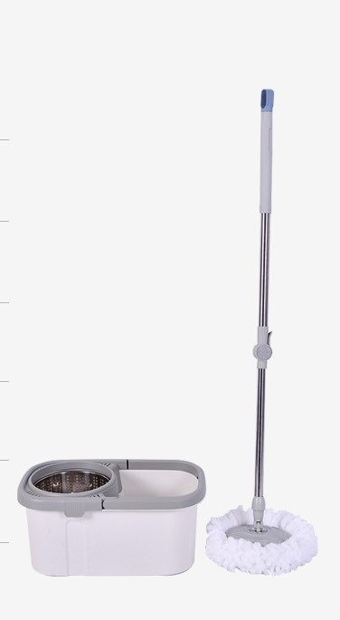 Rotary Mop Household Absorbent Lazy Double Drive Rotary Mop Hand Pressure Type Splayed Bucket Wholesale Mop Bucket Set