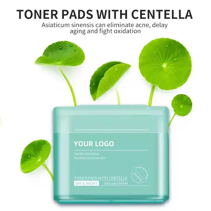 Custom Logo Daily Face Toner Pad Square Round Cotton Facial Toner Pads Silk Pads