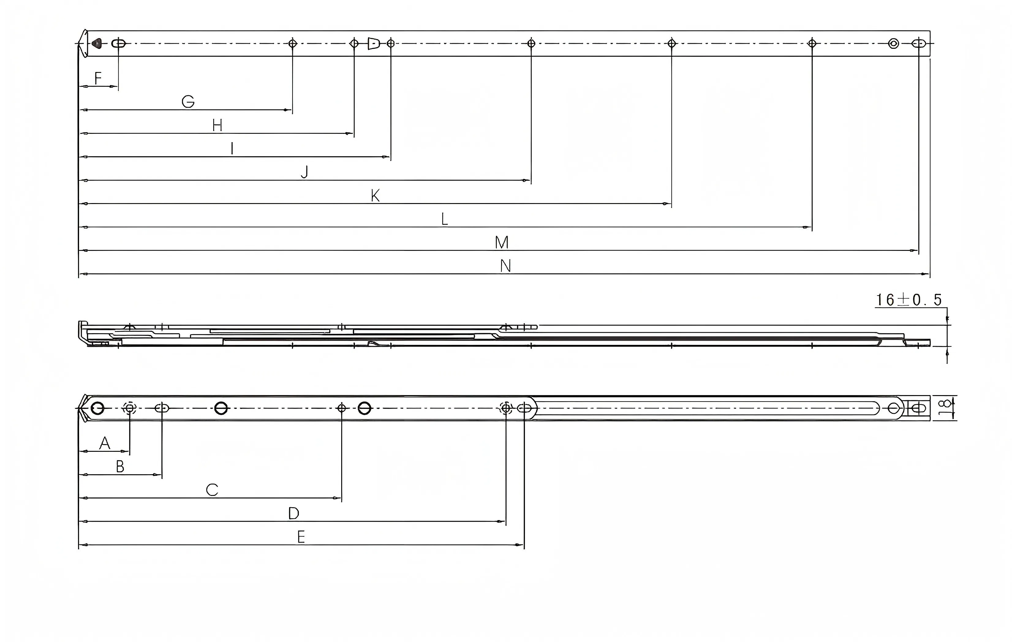 Stainless Steel 304 Friction Hinge for UPVC Windows and Doors 10" 18 Groove Width Side Hung Thickness 2.5 mm Total H=16mm