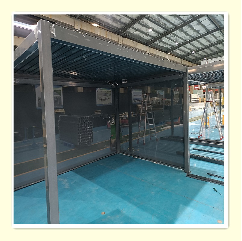 Ral 7006 Alumimnum Pergola Adjustable Sunshade Terrace Garden Patio Cover