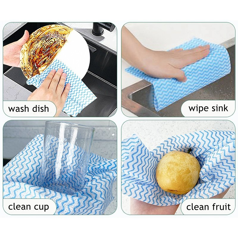 Disposable kitchen absorb water and oil  wear-resistant rag