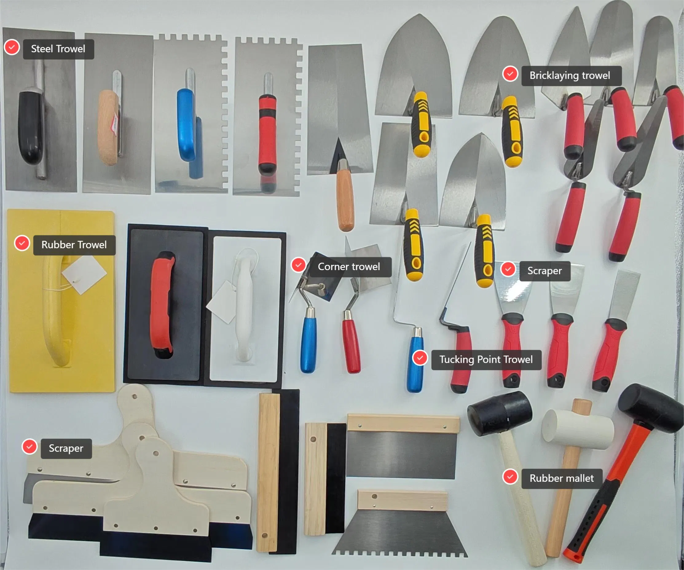 Premium Stainless Steel or High Carbon Steel Notched Trowel Masonry