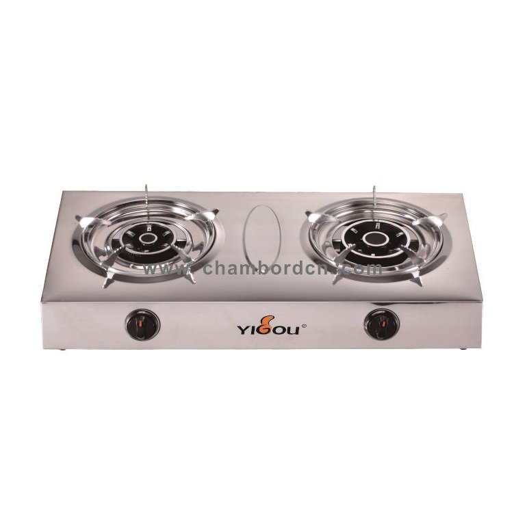 Blue Flame 2 Burner Gas Stove Stainless Steel Gas Hob Table Cooker