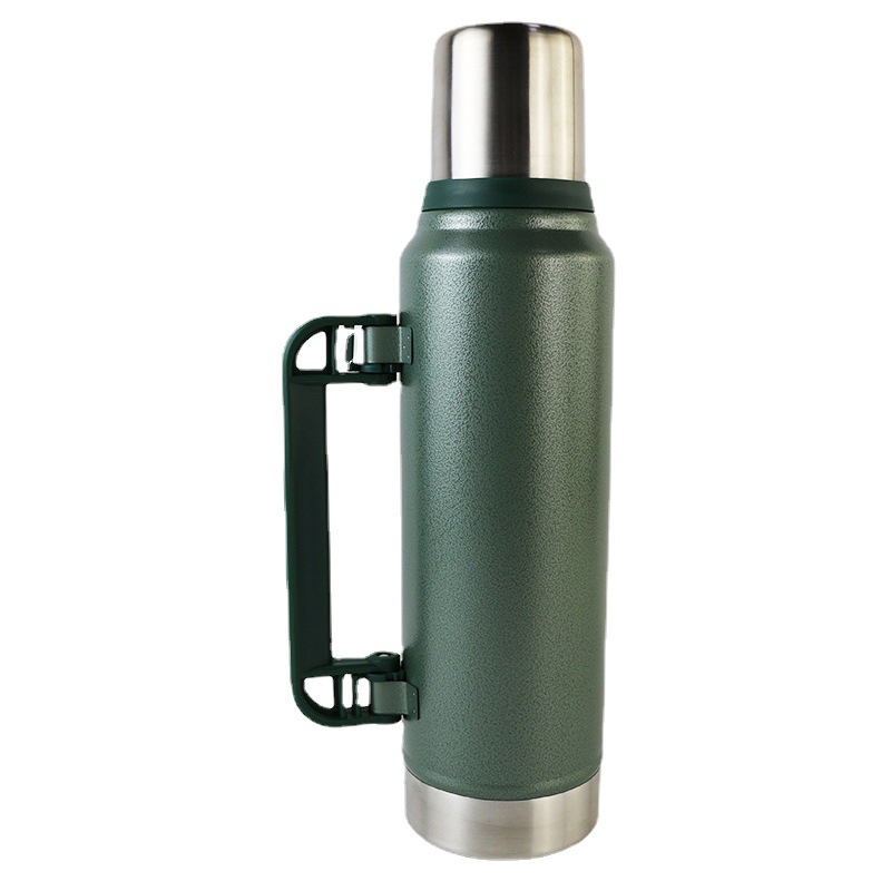 304 Stainless Steel Double-Layer Thermal Insulation Portable Water Kettle Large Capacity Outdoor Vehicle Travel Pots with Handle