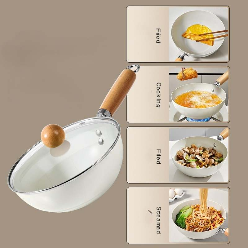 Single-Serving Meals Small Ceramic Frying Pan Multifunctional Ceramic Pot 0 Fluorine Coating