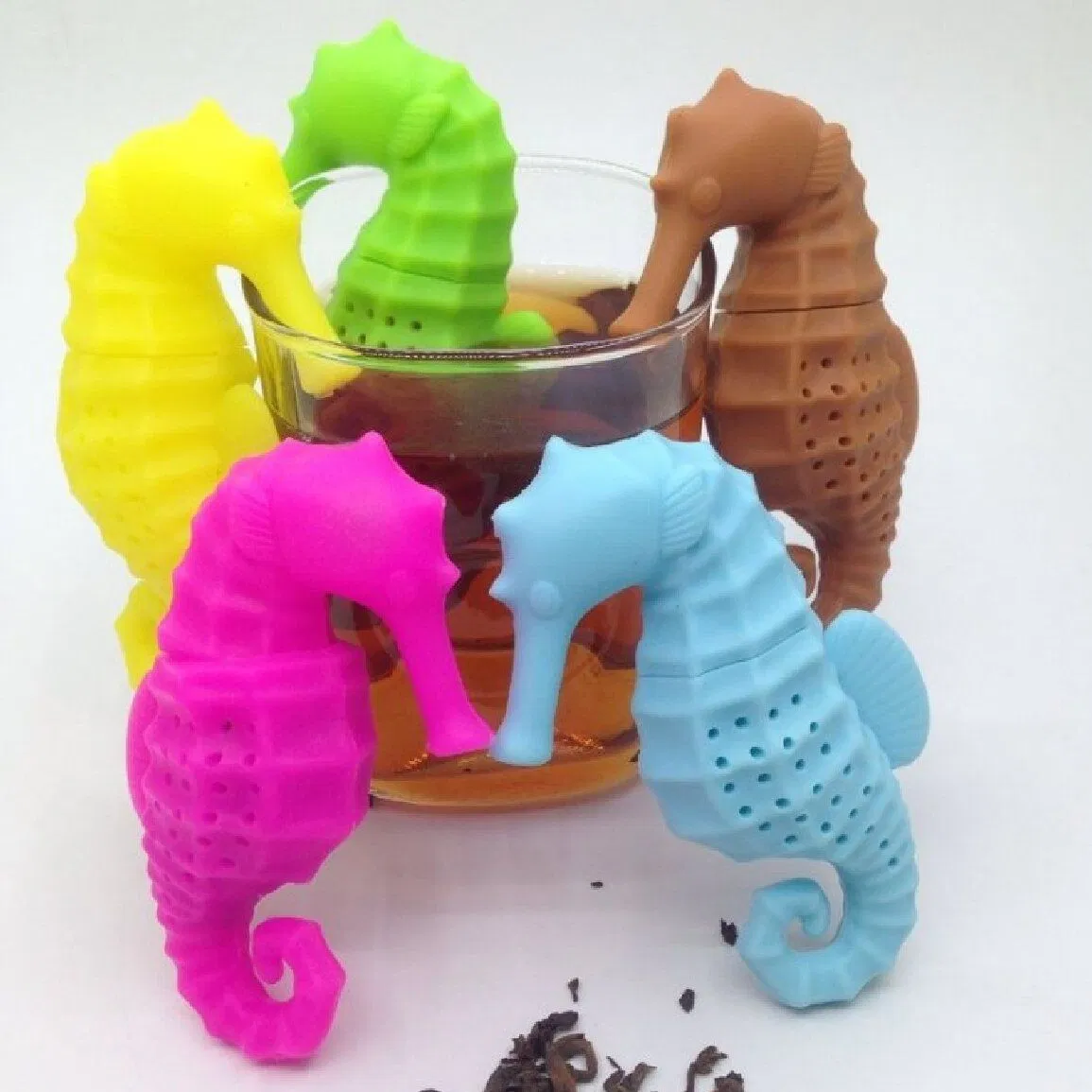 Wholesale Customized Cute Silicone Hippocampus Strainer