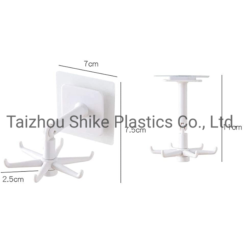 Вращающийся держатель для кухонных принадлежностей, 6 крючков