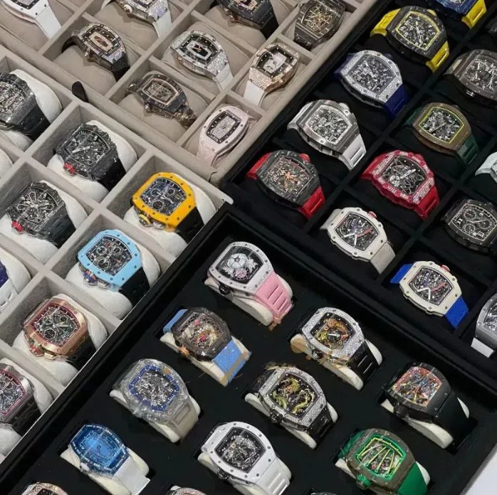 Hot Selling RM Ultra-Thin Carbon Brazed Hollow Mechanical Men's Watch