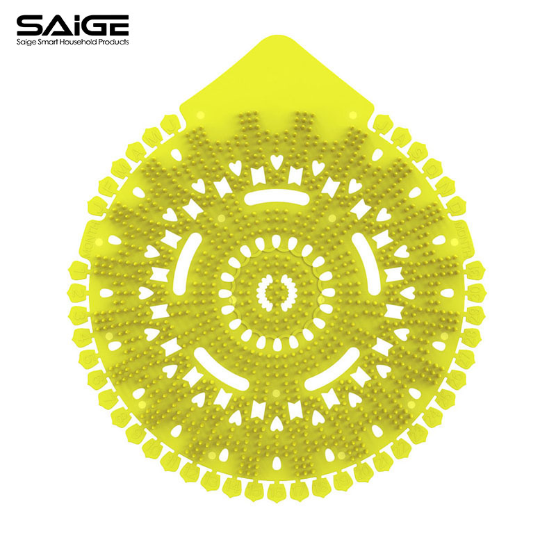 Saige Custom Logo Plastic Scented Anti Splash Toilet Urinal Screen Mat