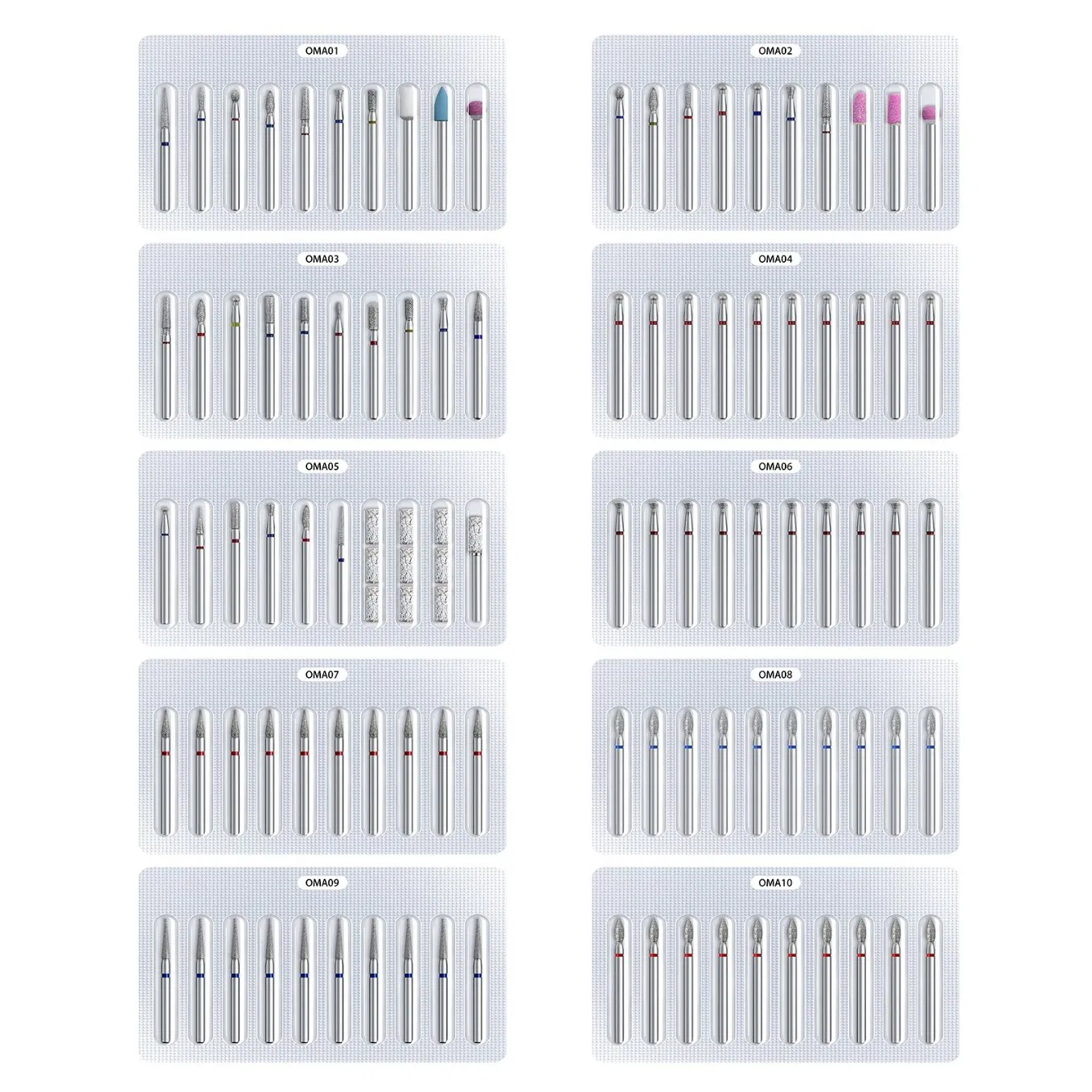 Manicure Tools Are Arranged in Russian-Style Front Edge Treatment and Nail Removal Universal Front Peeling and Grinding Head Carbide Bits Kit