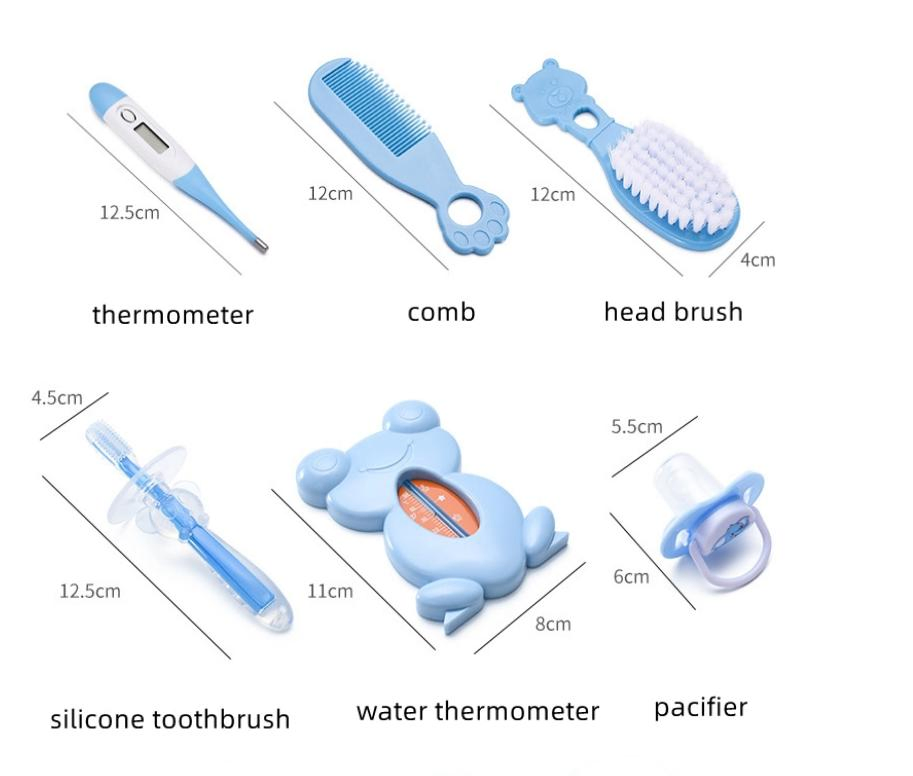 13 PCS High Quality Non-Toxic Baby Healthcare and Grooming Set New Born Care Tools Accessories Kit Gift Boxes