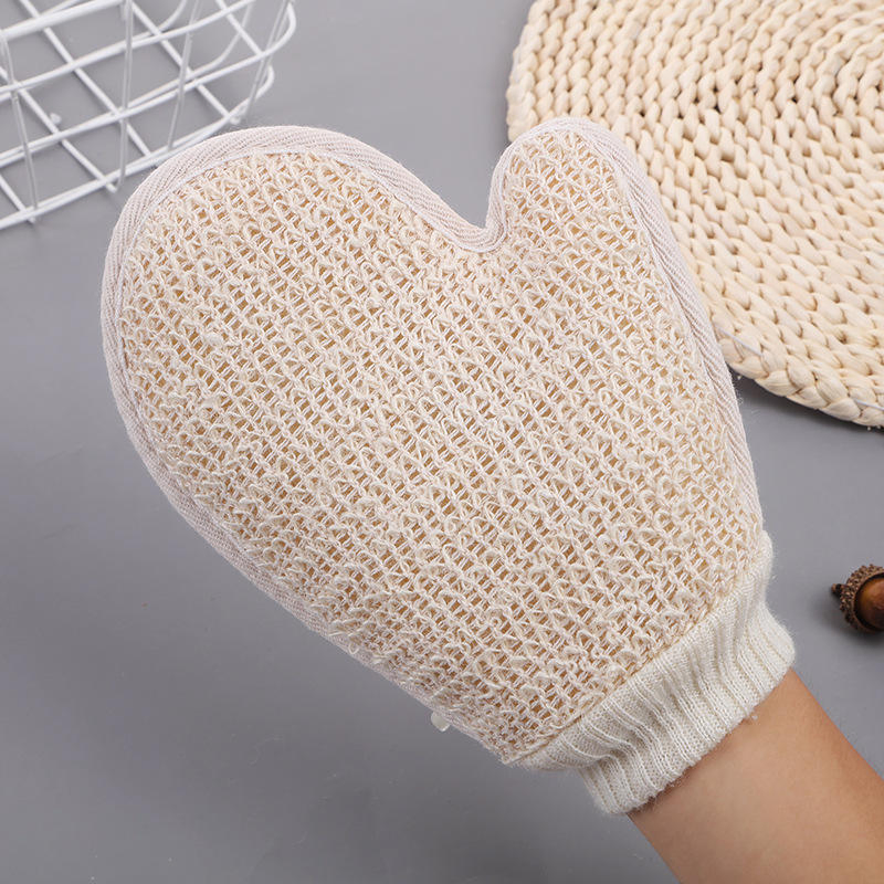 Guangzhou Factory Wholesale 2024 New Natural Sisal Body SPA Bathing Gloves with Logo Exfoliating Bathing Sisal Shower Gloves