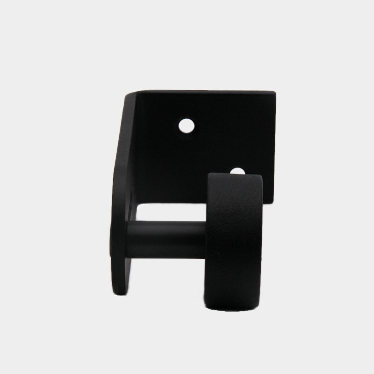 Black Barn Door Bottom Floor Guide Adjustable Roller Powder Coated Stay Roller