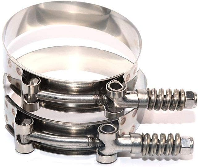 Stainless Steel T-Bolt Hose Clamp, 1-15/16 Inch Minimum Clamping Diameter