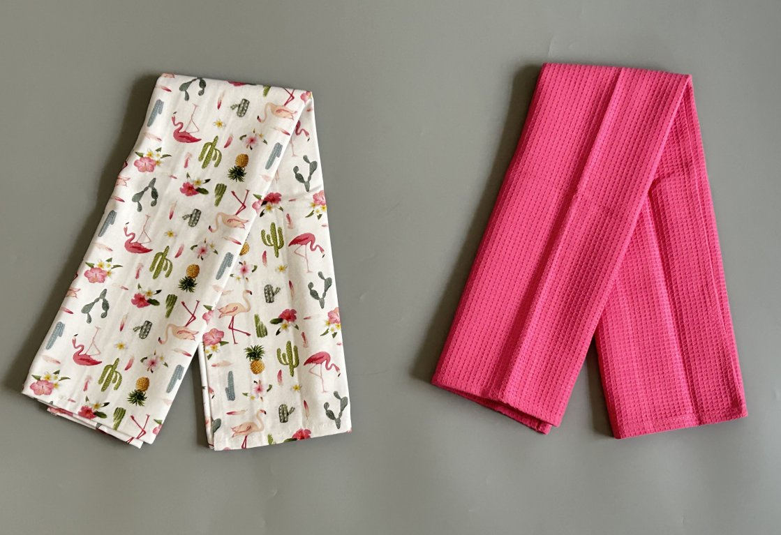 Custom Printed Kitchen Collection of Waffle Napkin Tea Towels