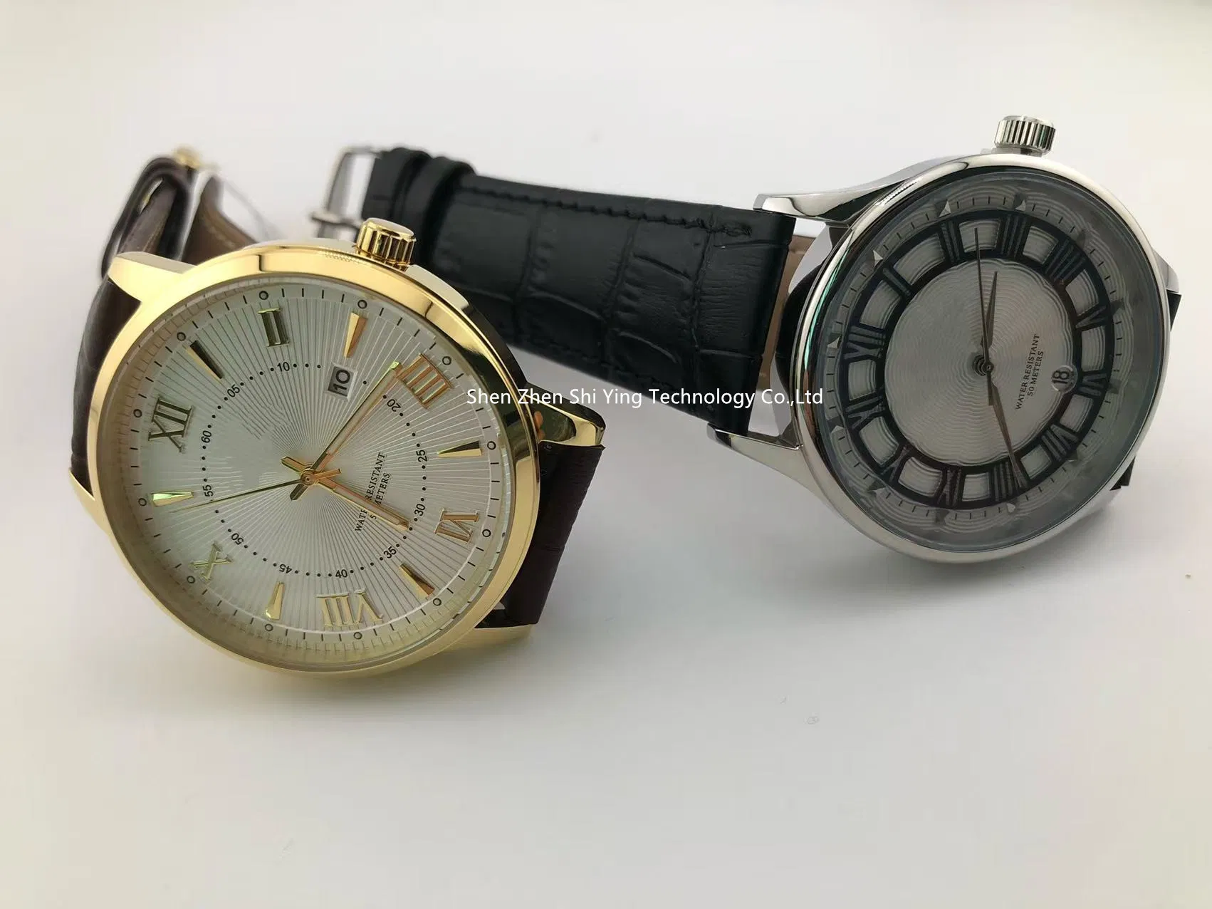 Custom Best Men's Analog Quartz Sport Leather Strap Watch for Promotion Gift