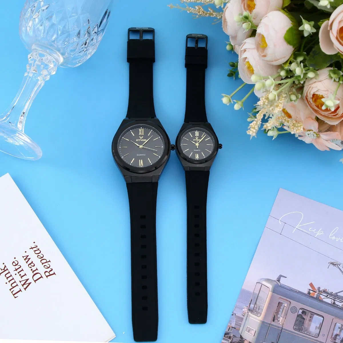 Brand Hot Sale Sporty Silicone Strap Lady Watch Couple Watch Stock Men's Wrist Watch