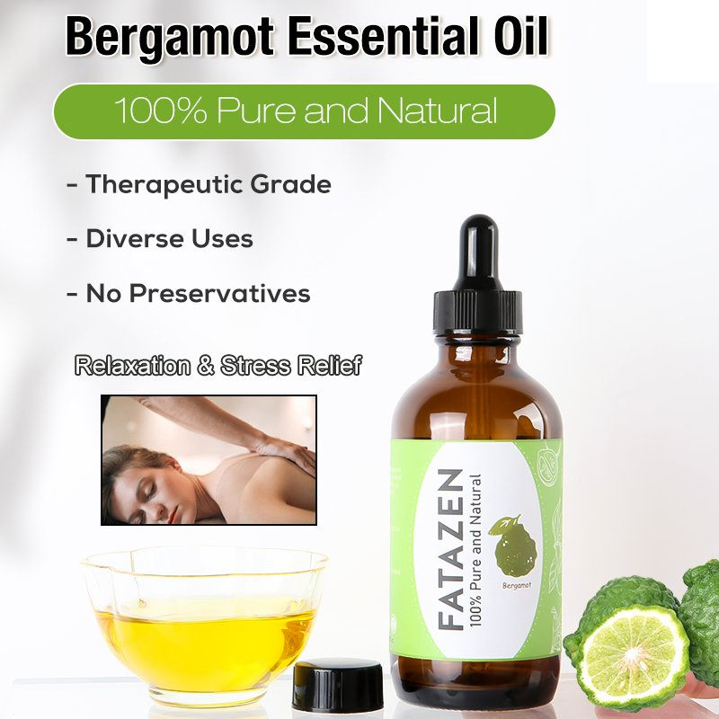 Natural Stress Relief Promotes Sleep Quality Relaxing Body Bergamot Massage Essential Oil