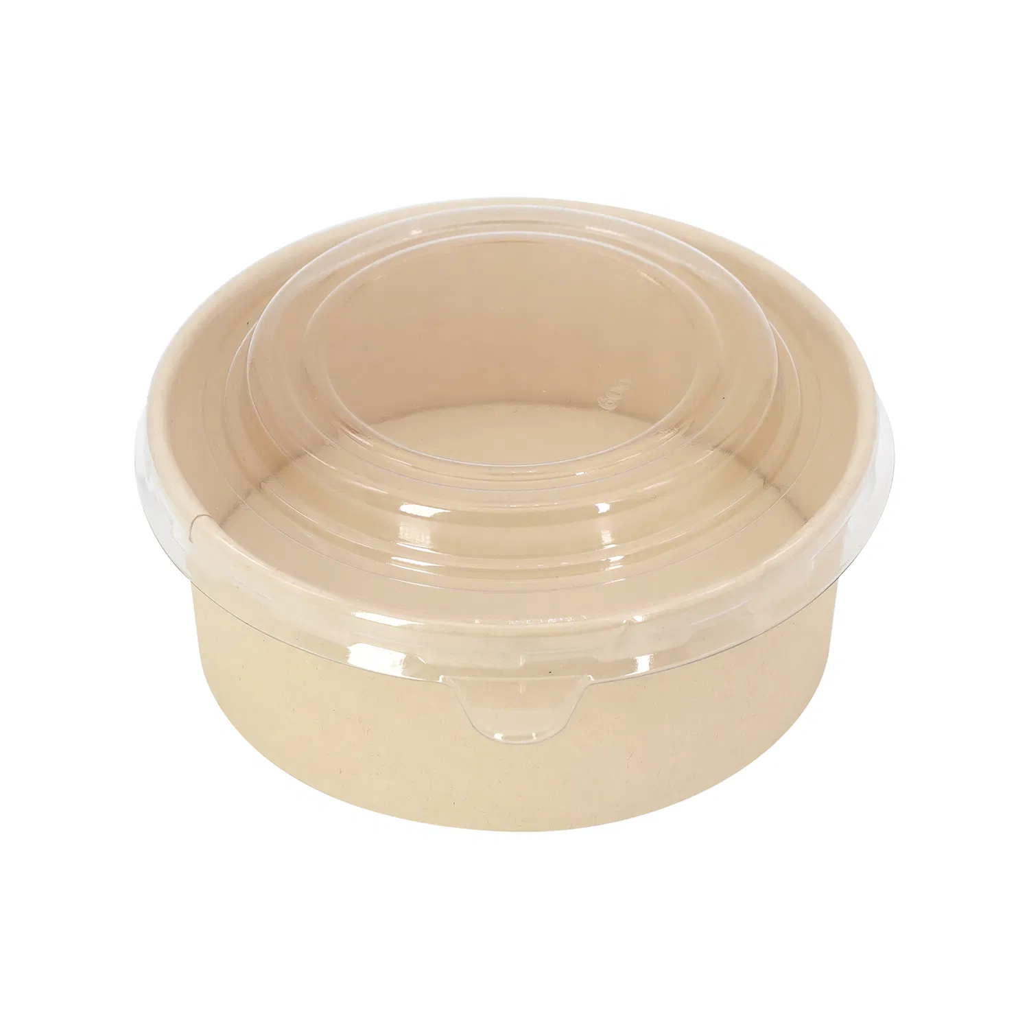 Disposable Custom Round Kraft Paper Fruit Salad Bowl Biodegradable Takeaway Soup Noodle Fast Food Container Paper Bowl with Lid