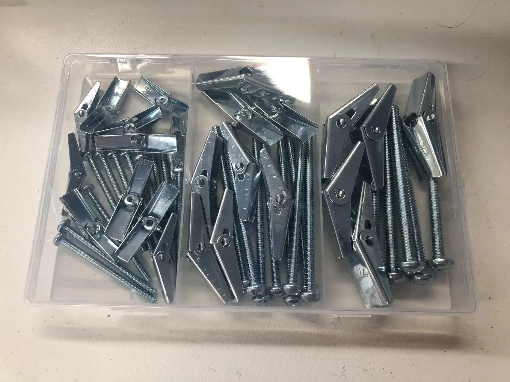 Heavy Duty Hollow Wall Anchors for Drywall, 24PCS Toggle Bolts and Wing Nut Kit- 1/8 Inch, 3/16inch, 1/4inch