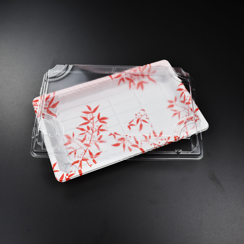 Disposable Plastic Sushi Box with Lid Japanese Packaging Sushi Box