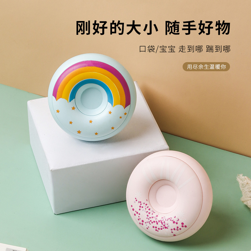 Mini Hand Warmers Cute Donut Shaped Winter Heater Portable Quick Heating USB Charging Pocket Hand Warmers