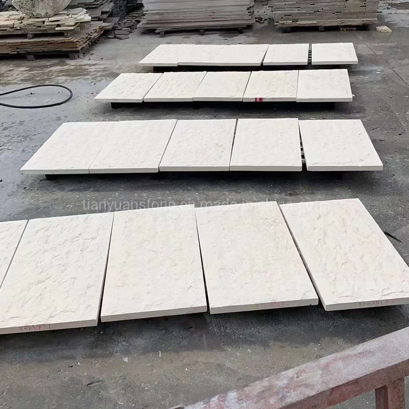 Elegant White Limestone Wall Cladding Tiles for Villa Outdoor Facade Decoration
