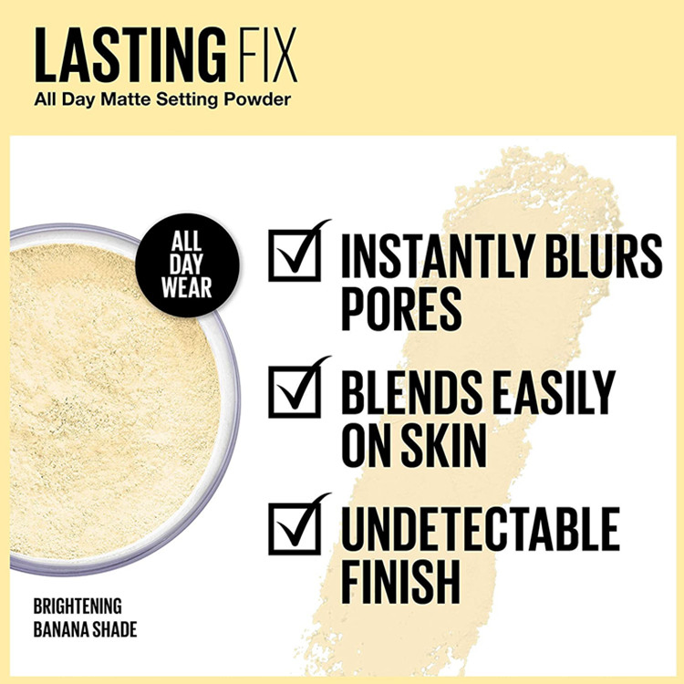 Private Custom Matte Finish Banana Powder Loose Setting Face Powder